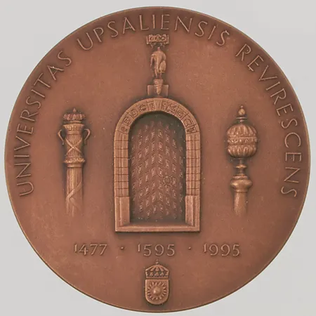 Minnesmedalj, Uppsala Universitet, 1995, brons, etui.