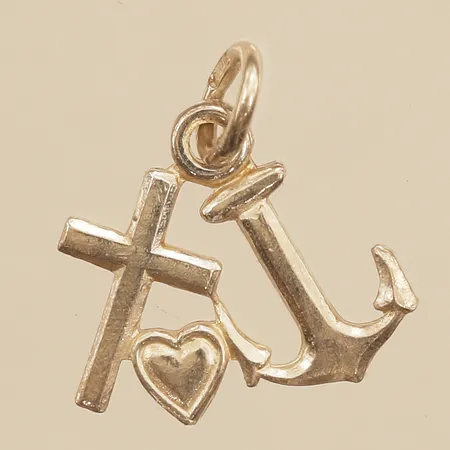 Hänge tro hopp och kärlek, längd 15mm inkl ögla, bredd 12,5mm, 800/1000 silver Vikt: 0,6 g