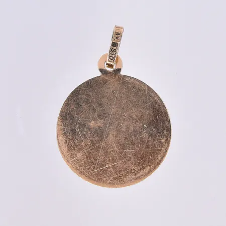 Hänge Bricka, Ø16 mm, 18K. Vikt: 0,7 g