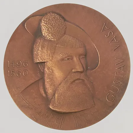 Minnesmedalj, Gustav Vasa, brons, etui.