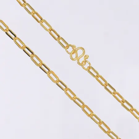 Halskedja ankarlänk längd 56cm bredd 4mm 23K Vikt: 7,5 g