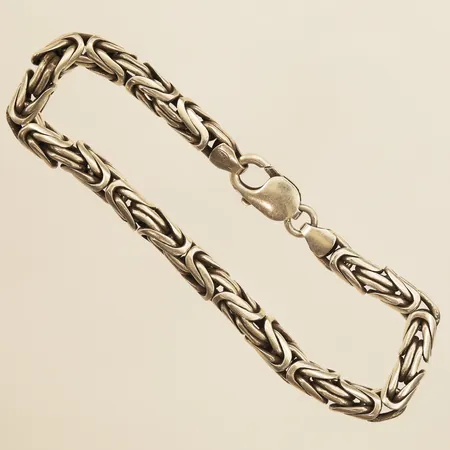Armband Kejsar, längd ca 22cm, bredd 6mm, 925/1000 silver Vikt: 34,8 g