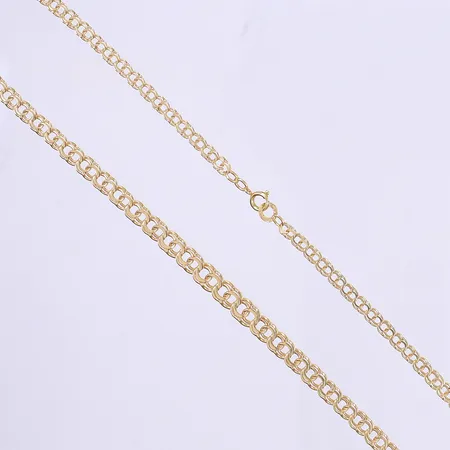 Halscollier doserad Bismarck längd 46cm bredd 4-6mm 18K Vikt: 12,9 g