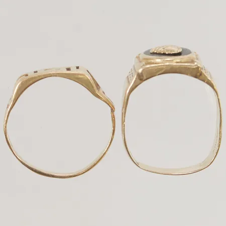 2 Ringar, defekta, 14K 8,2g.