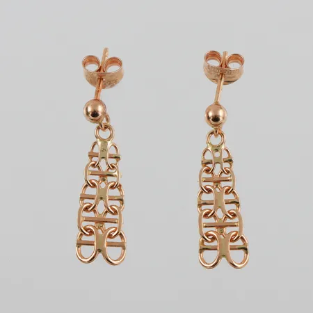 Örhängen paret 18k,X-länk,höjd ca 22 mm. Vikt: 1,9 g