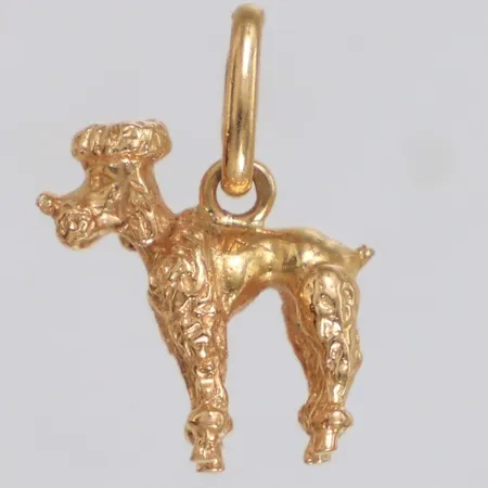 Hänge pudel, längd 19,5mm, bredd 14mm, 18K Vikt: 3,3 g