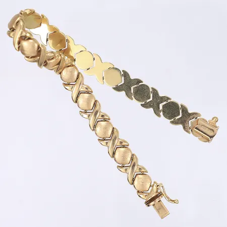 Armband 18cm, bredd 8mm, ihålig, 18K Vikt: 14,5 g