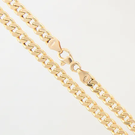 Kedja Pansar, längd: 50cm, bredd: 4,9mm, GFAB, 18K Vikt: 18 g