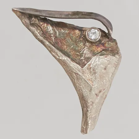 Hänge 35x17mm, vit sten, 925/1000 Silver 4,2g.