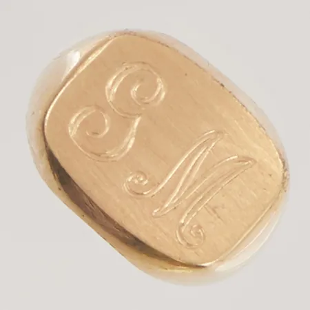 Ring Ø14½, bredd:12mm, monogram "SM", 18K 5,6g.