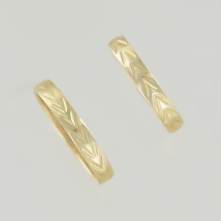Ringar, Ø 19¾/18½ mm, gravyr, 18K Vikt: 4 g