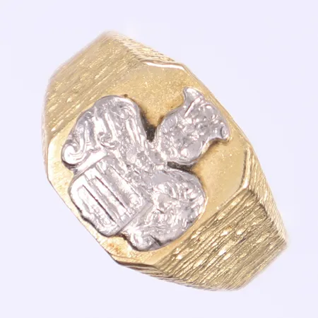 Klackring stl 20, bredd 4-14mm, främre del vit metall ej guld, 18K Bruttovikt: 10,6g Vikt: 10,6 g