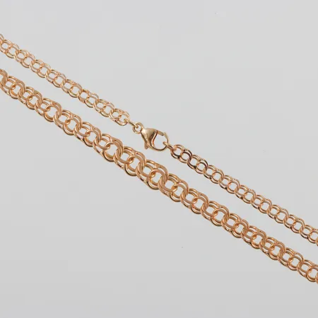 Collier 18k Bismarck,längd ca 41 cm,bredd 3.2-5.6 mm. Vikt: 7,3 g