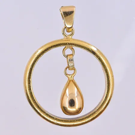Hänge, Ø17 mm, längd 28 mm, 18K/23K. Vikt: 6,5 g