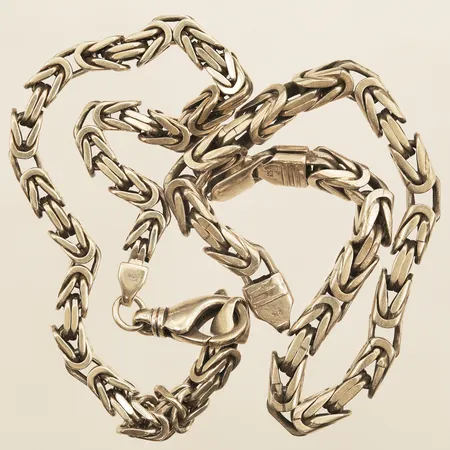 Två armband kejsarlänk, defekt, 925/1000 silver Vikt: 55,8 g