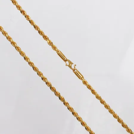 Kedja Cordell, 56,5cm, bredd 3,5mm, s-lås, 22K  Vikt: 40 g