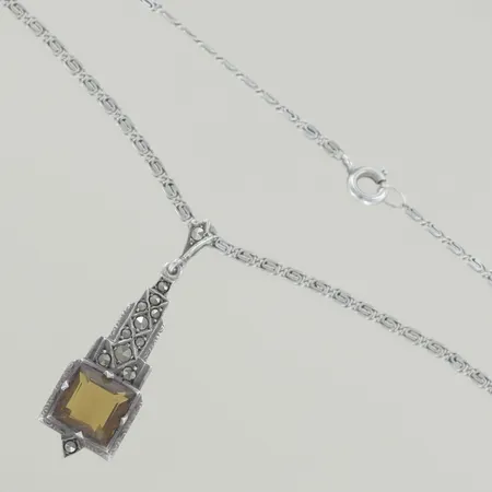 Halskedja med hänge, längd 43/3 cm, silver 835/1000 Vikt: 6 g