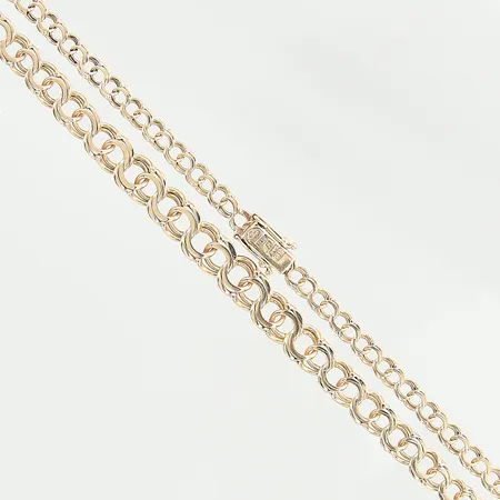 Collier doserad Bismarck, längd 46cm, bredd 4,3-7,5mm, 18K Vikt: 18,1 g