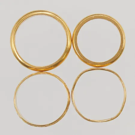 4 Ringar, gravyr, 23K 25,9g.