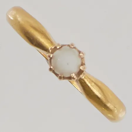 Ring Ø19¼, bredd:5mm, pärla, 23K 3,9g.