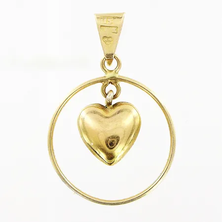 Hänge, 18x27mm, mindre hack i öglan, 18K Vikt: 1 g