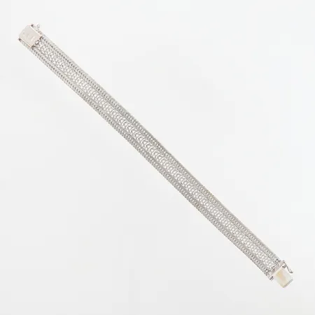 Armband vitguld med genombruten dekor 19,5cm, bredd: 12mm, 18K Vikt: 35,4 g