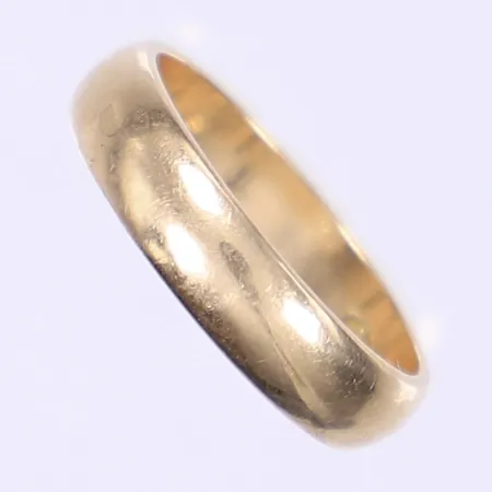Ring slät stl 16 bredd 4mm något repig 14K Vikt: 3,2 g