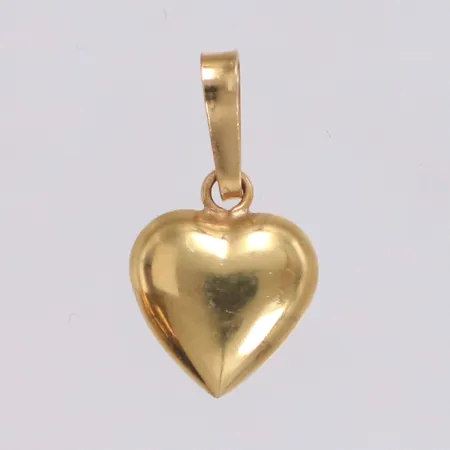 Hänge hjärta, längd 15,2mm, bredd 8,3mm, liten buckla, 18K Vikt: 0,3 g