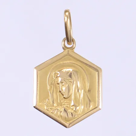 Hänge madonna längd inkl ögla 25mm bredd 12mm 18K Vikt: 1,4 g