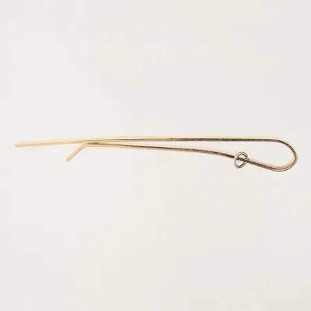 Slipsklämma, längd: 54mm, bredd: 4,8mm, ögla i oädel metall, 18K Vikt: 5,9 g