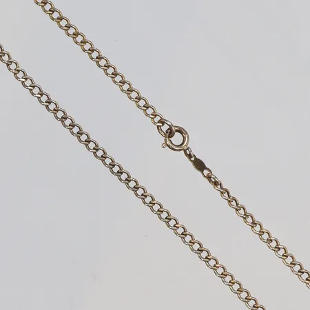 Kedja Pansar 62cm bredd 2,5mm, små defekter, med slitage, förgyllt silver 925/1000 Vikt: 7,3 g