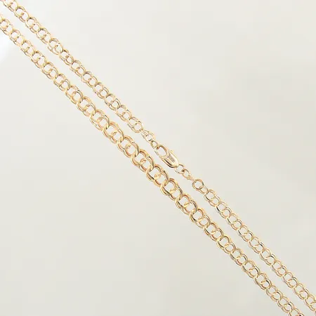 Collier doserad Bismarck, längd 46cm, bredd 4,2-5,8mm, skadad länkdel, 18K Vikt: 8,6 g