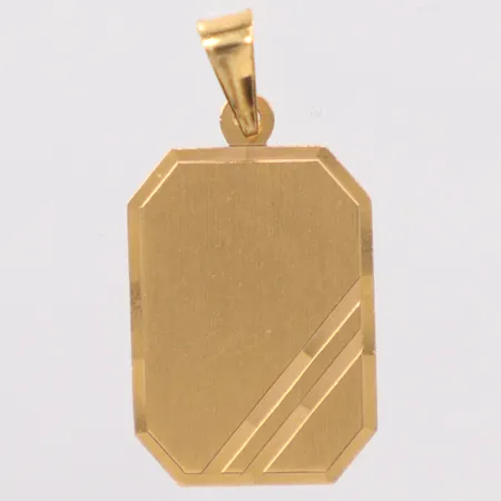 Hänge, längd 2,5cm, bredd 1,2cm, 18K. Vikt: 1,2 g