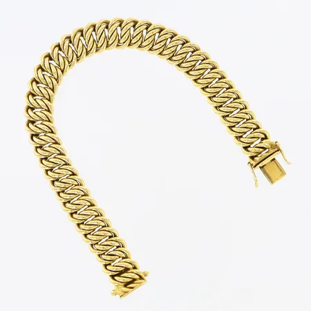 Armband, ca 20 cm, bredd ca 12mm, 18K  Vikt: 28,5 g