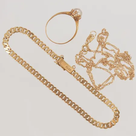 Diverse guld, defekt, 18K 11,7g.