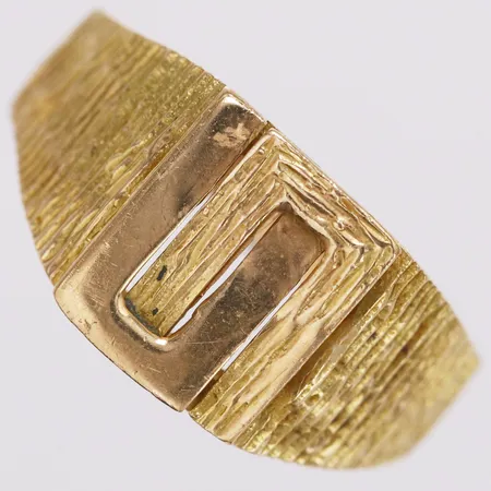 Klackring dekor, stl 21¾, bredd 3,3-12mm, 18K  Vikt: 9,2 g