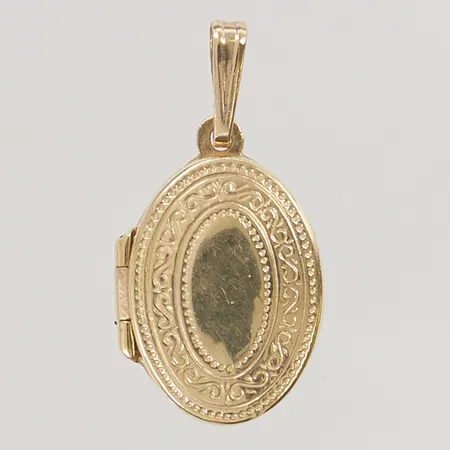 Medaljong 20mm, gravyr, 18K 2,5g.