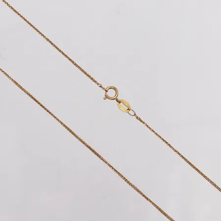 Kedja Rävsvans, 51,5cm, bredd 0,6mm, 21K  Vikt: 2 g