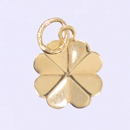 Hänge fyrklöver längd inkl ögla 15mm bredd 10mm 18K Vikt: 0,3 g