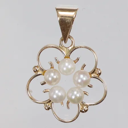 Hänge med odlade pärlor 15x22 mm inklusive hängöglan HSG 18K Vikt: 1,5 g