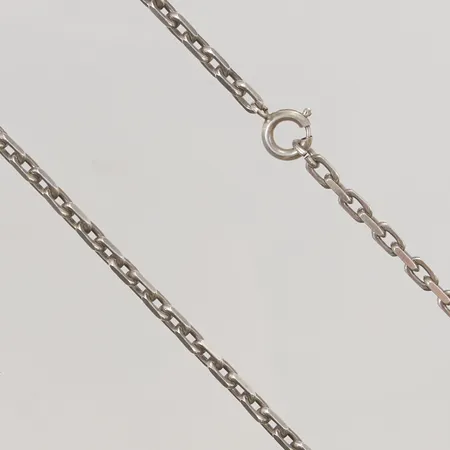 Kedja ankar, 45cm, bredd:3mm, ostämplat silver, utbytt lås, 830/1000 Silver 15,4g.