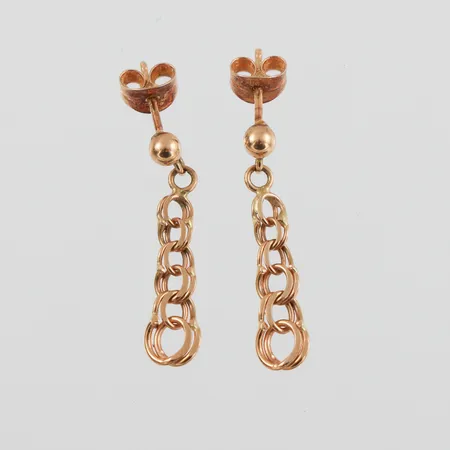 Örhängen paret 18k Bismarck,höjd ca 22.6 mm. Vikt: 1,4 g