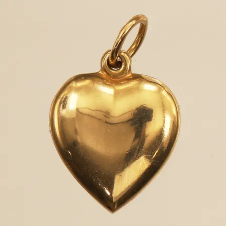 Hänge hjärta, ca 17mm, inklusive ögla, bredd 12mm, 18K Vikt: 1,7 g