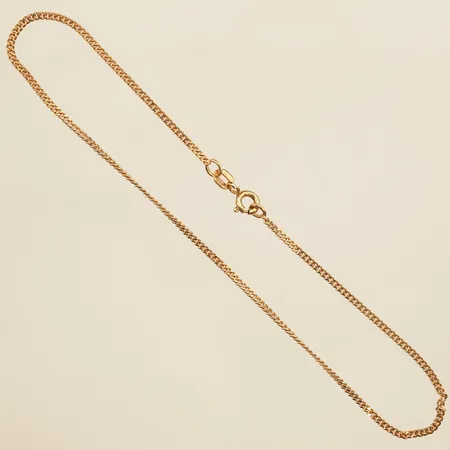 Ankellänk pansar, längd 24cm, bredd 1,6mm, 18K  Vikt: 2,5 g