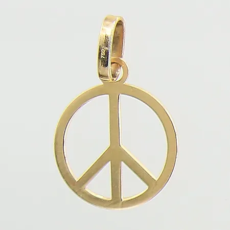 Hänge, fredssymbol, 17x12mm, 18K Vikt: 0,3 g
