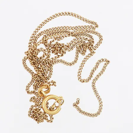 Kedja Pansar defekt, ca 43,5cm, bredd: 1mm, 18K Vikt: 2,4 g