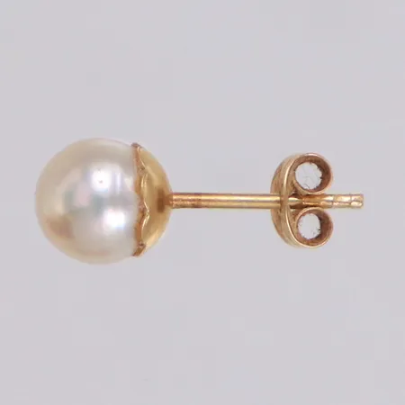 Örhänge med odlad pärla Ø6,2mm, udda, 18K Vikt: 0,6 g