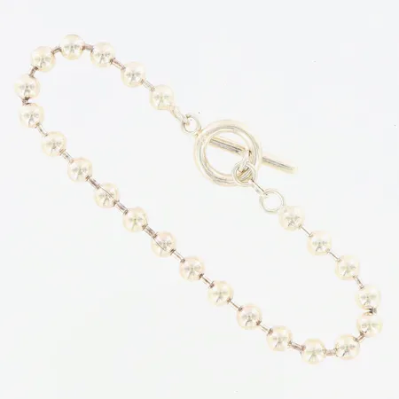 Armband med kulor 19cm bredd: 5,1mm, GHA Silver 925/1000 Vikt: 8,4 g