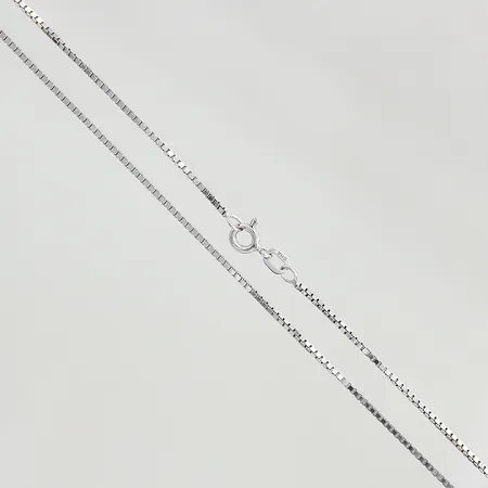 Kedja Venezia, längd 45cm, bredd 1mm, vitguld, GHA, 18K Vikt: 4,8 g