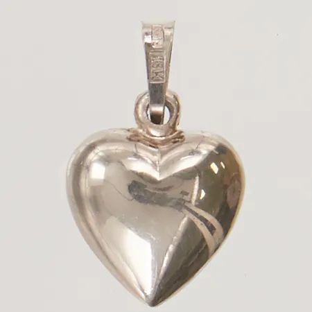 Hänge "hjärta" 12mm, vitguld 18K 1,5g.
